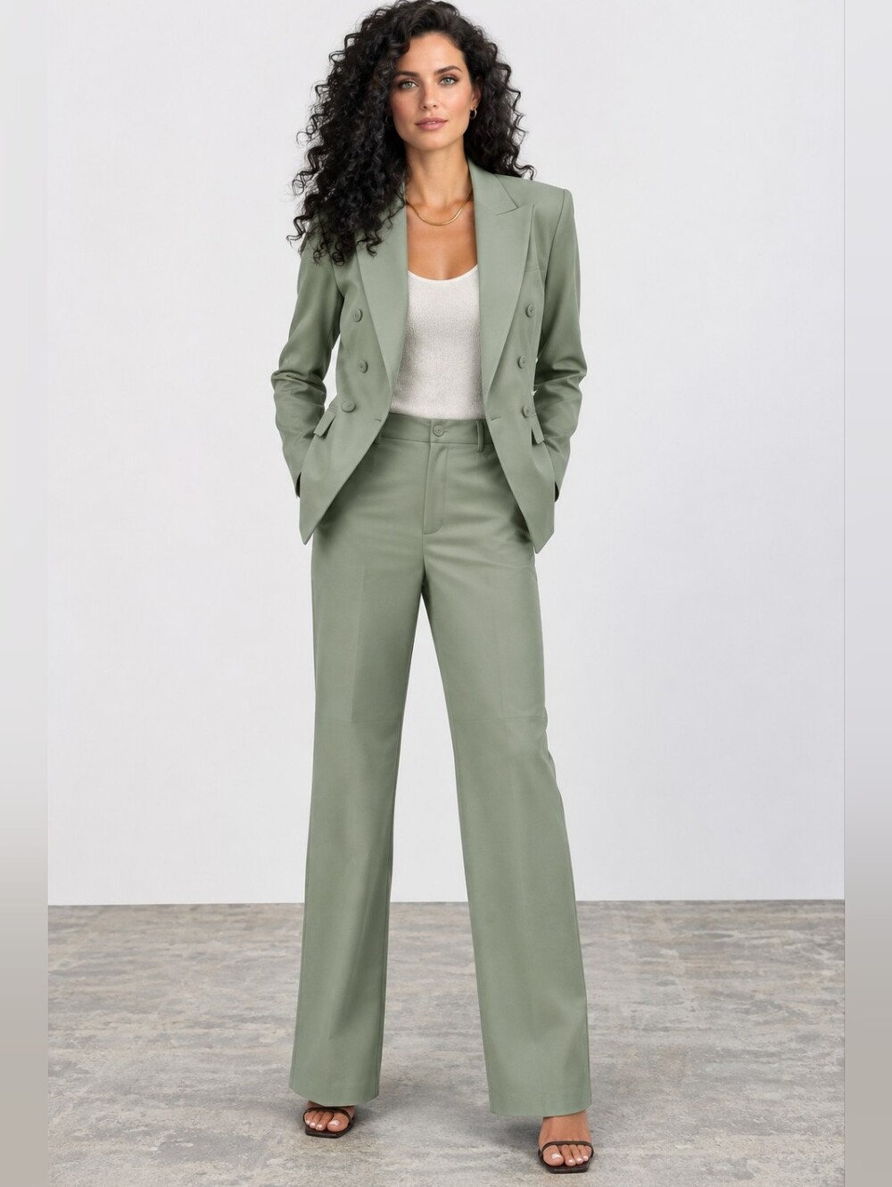 BNWT! Zara Faux Leather Suit ( L)